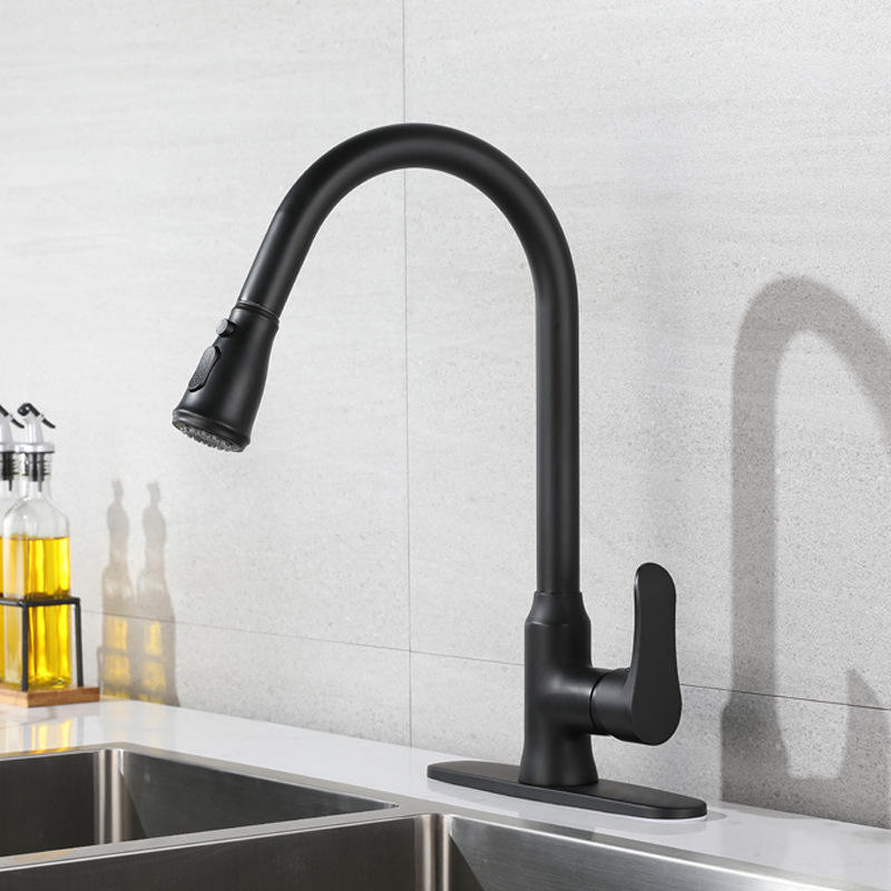 Hot And Cold Water Flexible Hoses For Single Handle Pull-Out Kitchen Faucet And Sink Tap