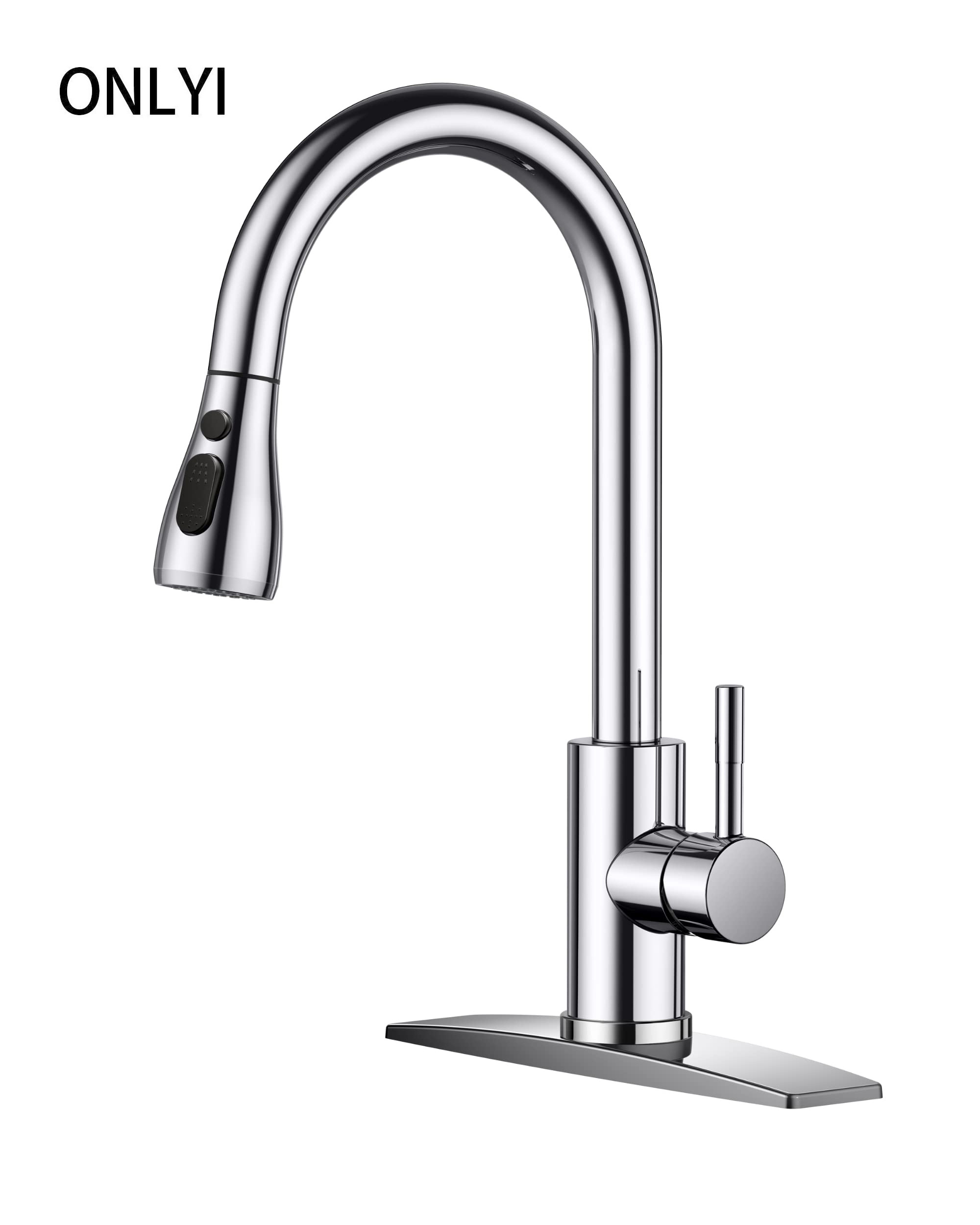 Pull down brushed nickel kitchen sprayer water mixer kitchen taps water faucet extension