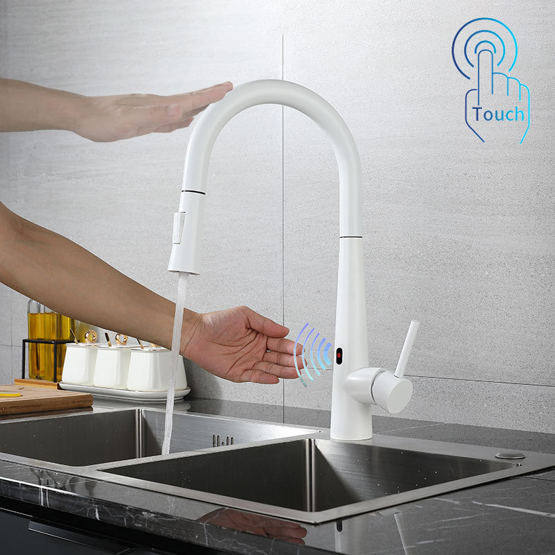 matte black kitchen faucet stainless steel 304 water tap modern kichen kitchen taps pull out sprayer kitchen mixer sink faucets