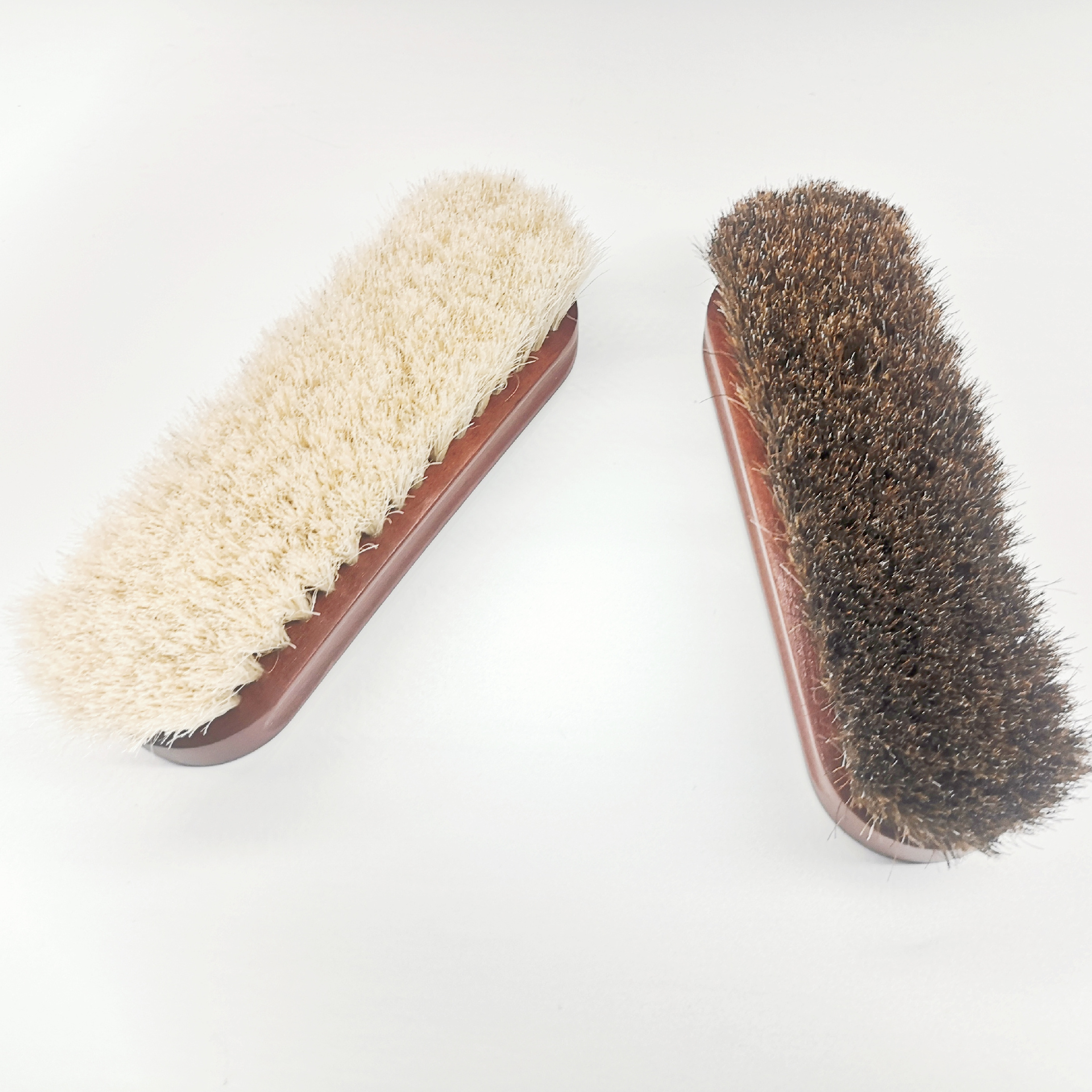 Shoe cleaner 100% natural wooden horsehair shine shoe brush