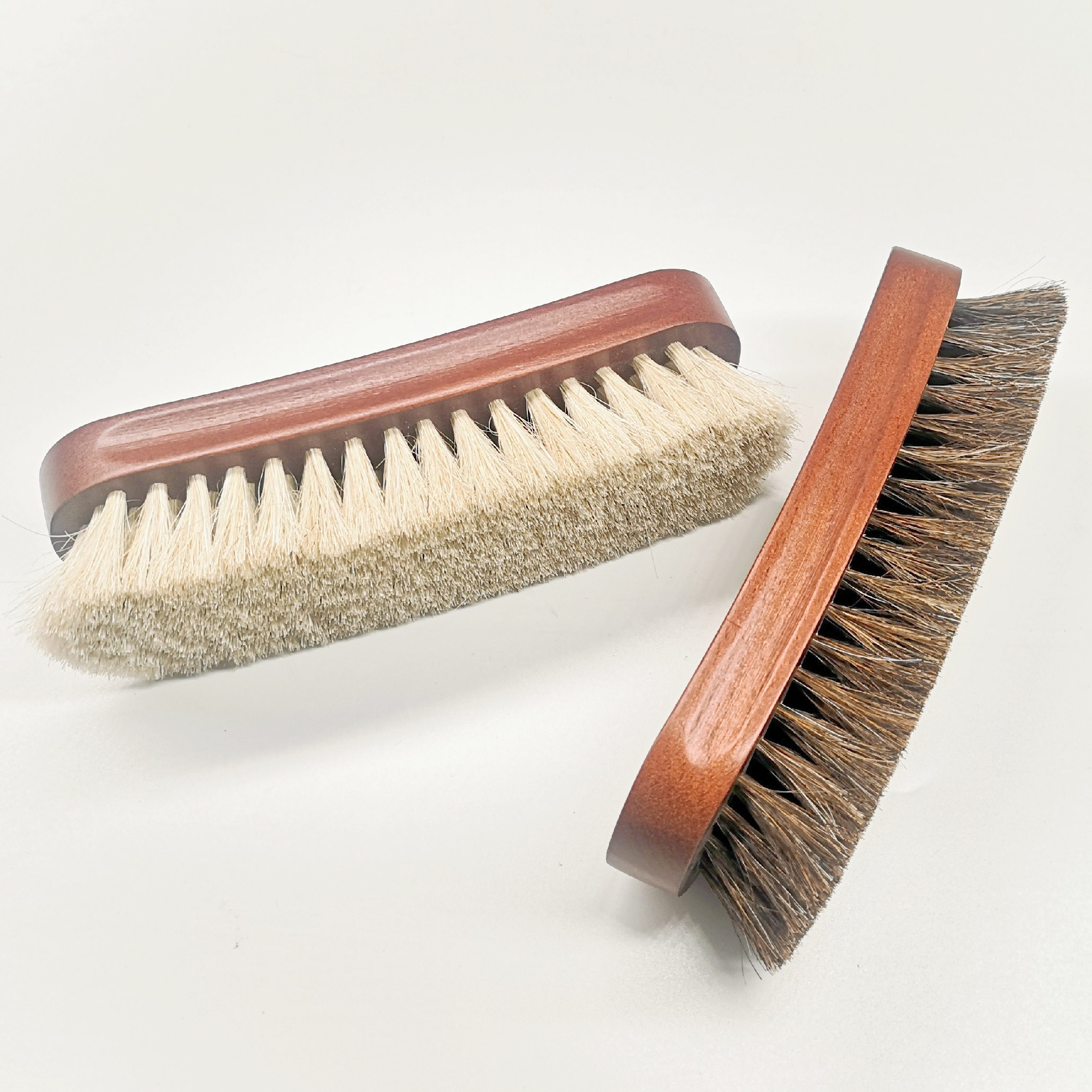 Shoe cleaner 100% natural wooden horsehair shine shoe brush