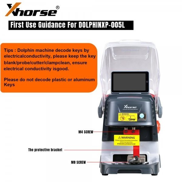 Xhorse Dolphin II XP005L Key Cutting Machine with Adjustable Touch Screen