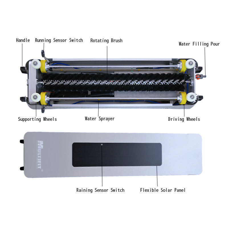 MULTIFIT 1650 Washing Machine For Solar Farm Solar Power Plant Self Cleaning Solar Panel Robot