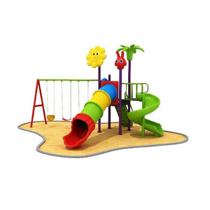 Children kids slides outdoor plastic playground equipment swing carousel