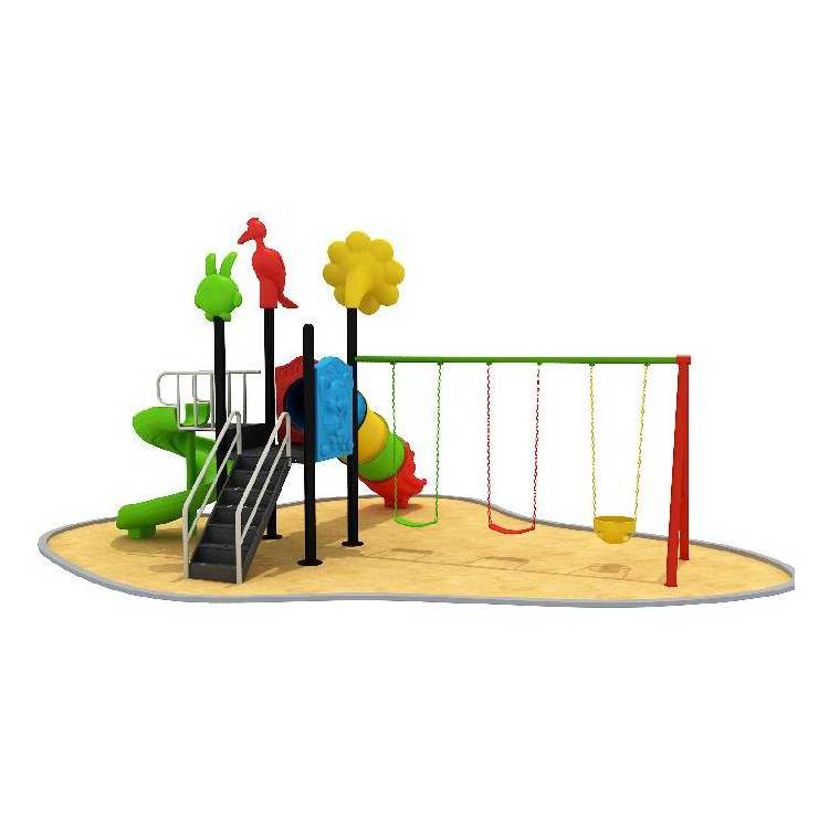 Children kids slides outdoor plastic playground equipment swing carousel