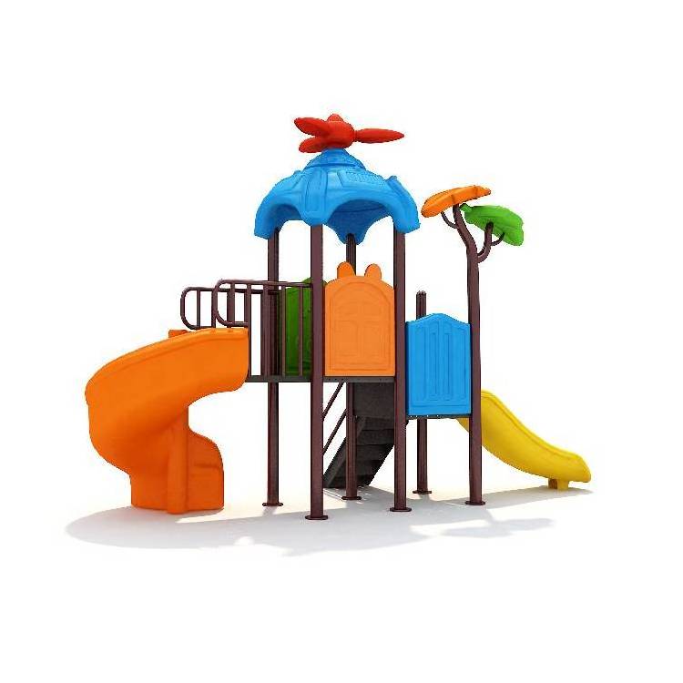 Kindergarten kids toddler children outdoor airplane game playground with slide