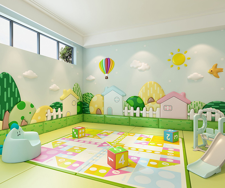 Indoor Soft Wall Padding Foam Playground Baby Wall Pads, Safety Wall Padding Nursery for kids