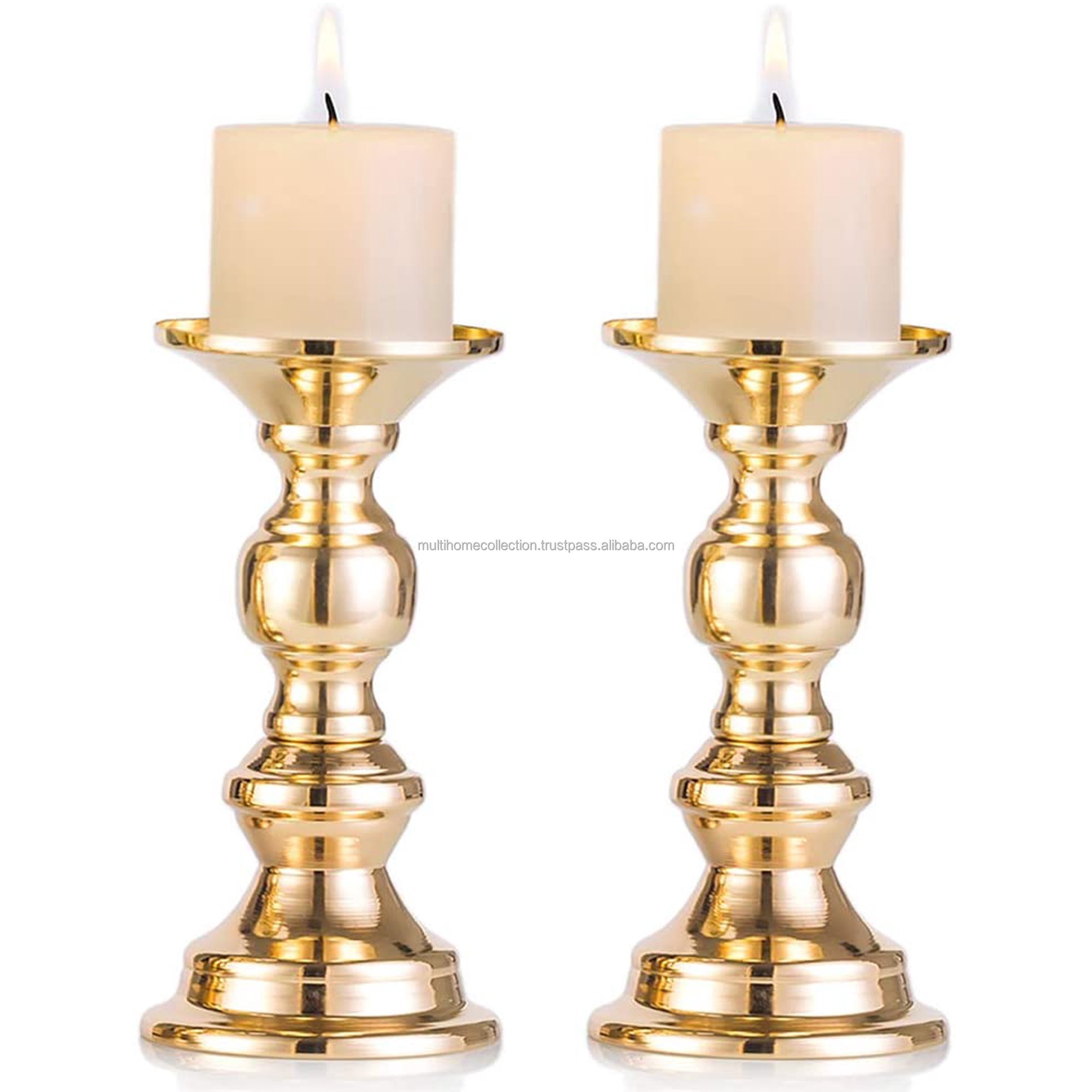 Decorative Solid Candle Holders Pillar Design For Table top Church Supplies New Year Celebration Candle Holders OEM Design