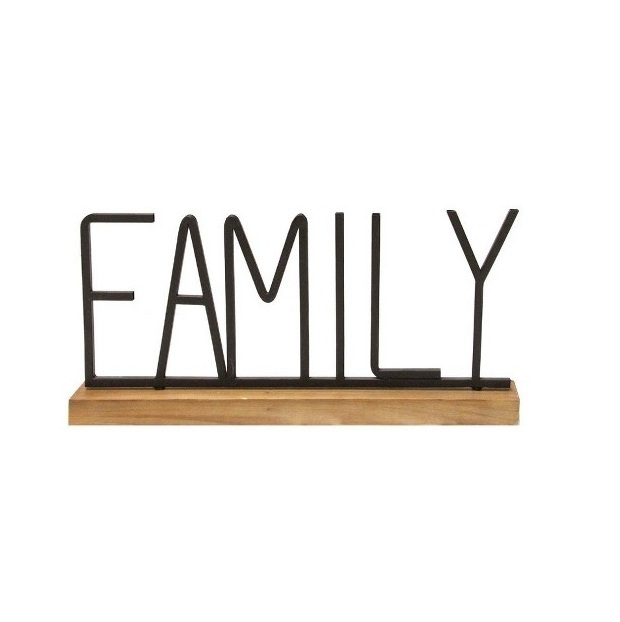 Family Logo Decor Wall Art Home Decor Antique Finishing Living Room Wall Decor Complete Ironic With Wood Design Art