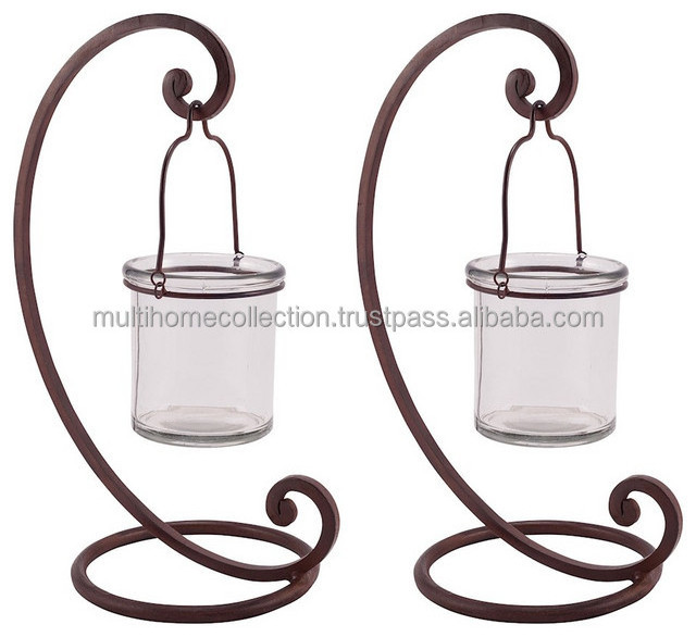 Wholesale Best Selling Wedding Candle Holder Vintage Design Metal Hanging Candle Votive For Good Events Lighting