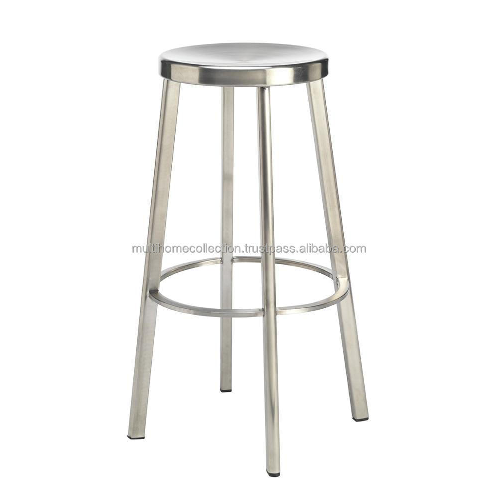 Stainless Steel Round Bar Stool