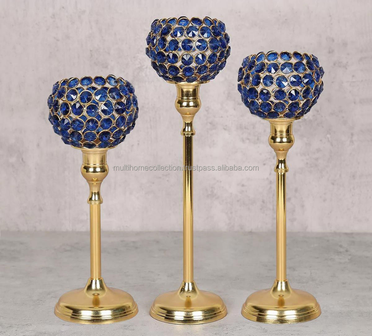 Top Grading Premium Gold Nordic Candle Holders set Three Pieces Wholesale Candle Stand At Wholesale Discount