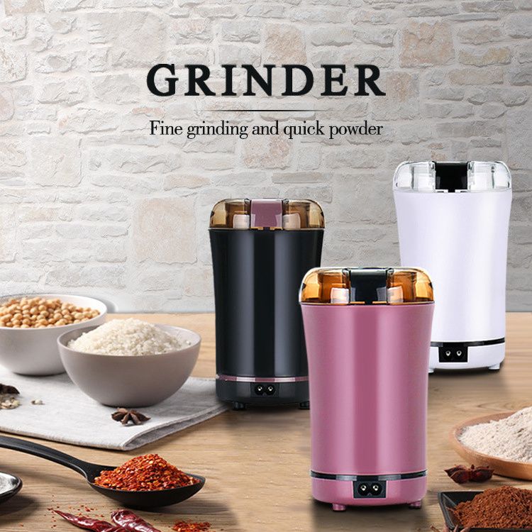 2024 New household portable small coffee grinder stainless steel automatic mini electric Nuts dry spice burr bean coffee grinder