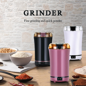 2024 New household portable small coffee grinder stainless steel automatic mini electric Nuts dry spice burr bean coffee grinder