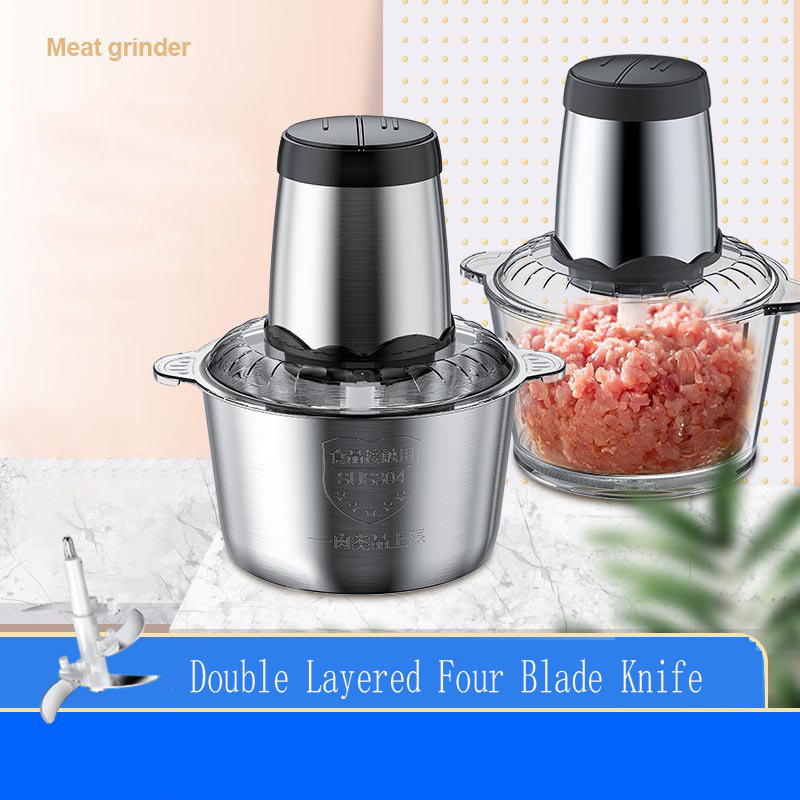 2l 3l 5l Electric 304 Stainless Steel Glass Yam Pounder Pounding Machine Food Processor electric Chopper Meat Grinder slicer