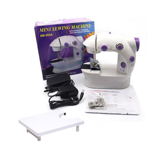 202 professional domestic home portable domdestica electric mini overlock sewing machine household light with expander board