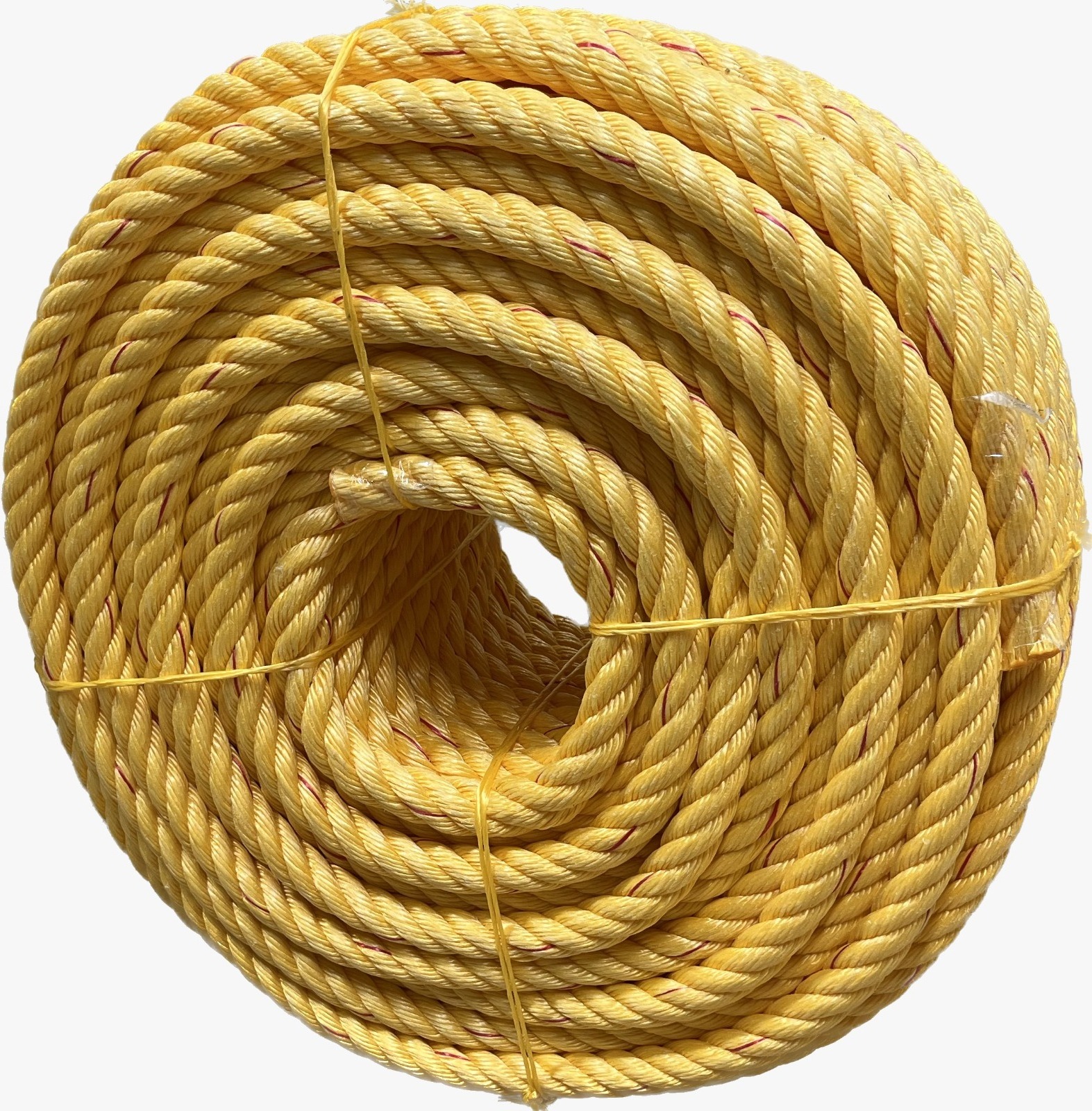 High quality HDPE 3 strands rope Plastic twisted PE fishing ropes PP packaging twine 8 mm pp packing ropes