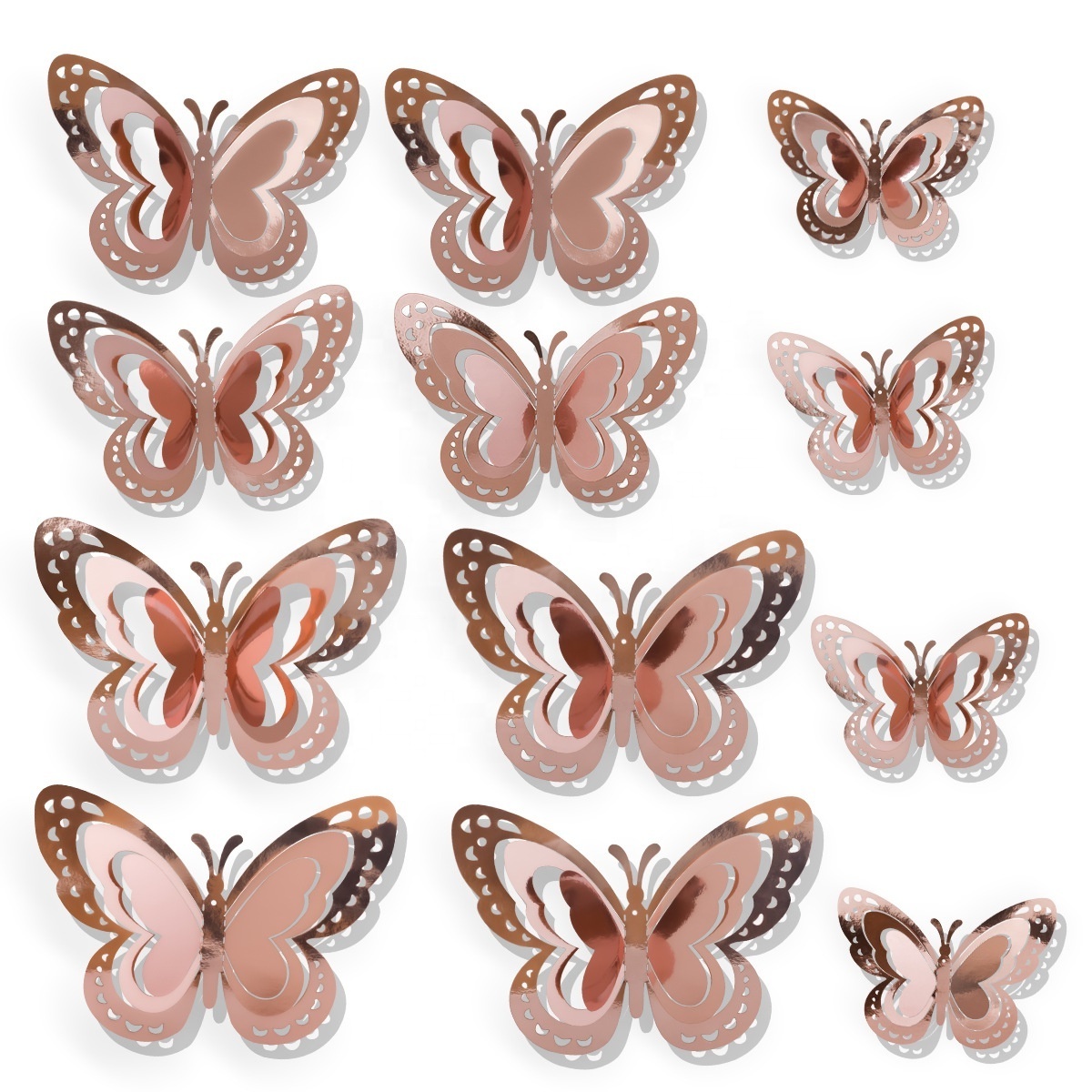 Realistic 3D Butterfly Wall Stickers Digital Printed Pearl Paper Material for Wall and Wedding Decoration