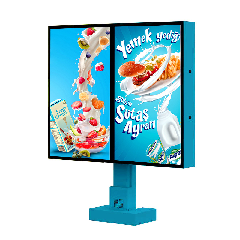 EKAA Outdoor Single double Triple 55 Inch LCD screen Drive thru Menu Boards Outdoor Waterproof Advertising digital signage kiosk