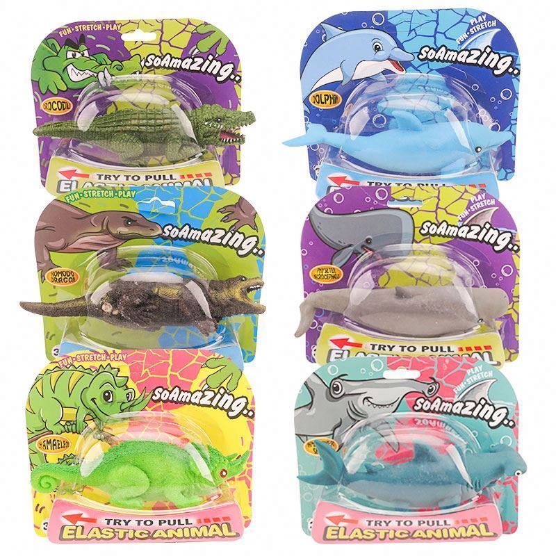 Kids Toys 2024 Squeeze Toys Dinosaur Anti Stress Ball Lizard Chameleon Stretchy Strings Gift Fidget Set Squeeze Toys