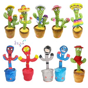 Dancer Animal Stuffed Cactus Talking Toy Sing Duck Dancing And Singing Plush Robot Cow Christmas Dancing Santa Claus Toy