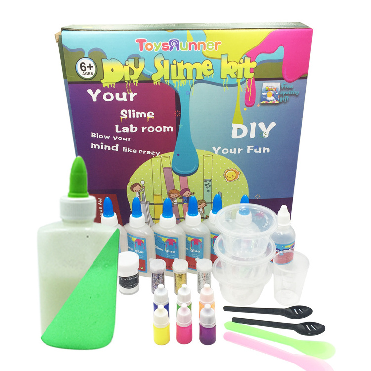 slime accessories Glowing glue in the dark diy slime making kit toys sale kids DIY slime