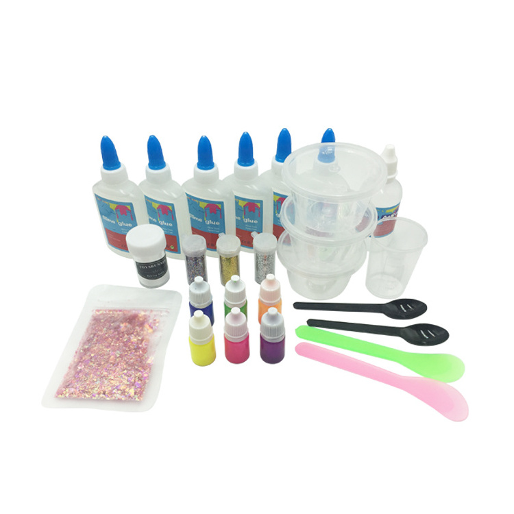 Colourful manufacturer Diy glue for Slime Making Kit For Kids Non Toxic charms resin Diy glue slime