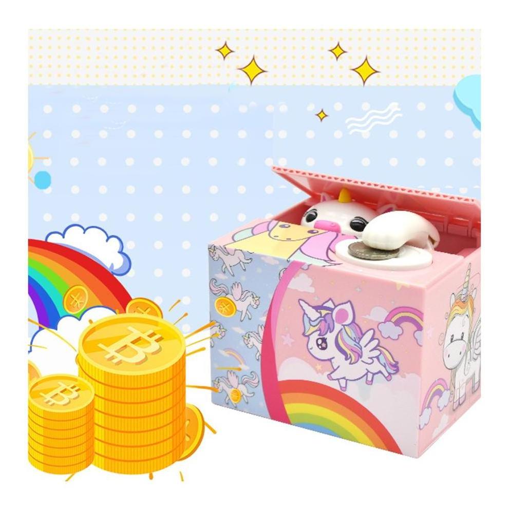 2020 Kids Plastic Digital Custom Money Coin Storage Safe Box Animal Frame Machine Big Pig ATM Piggy Bank