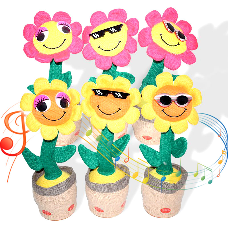 Baby Danse Singing Dancing EL Cactus Plush Toy Bailarin USB Charging Free Shipping Dansant Talking Dancing Cactus For Kids