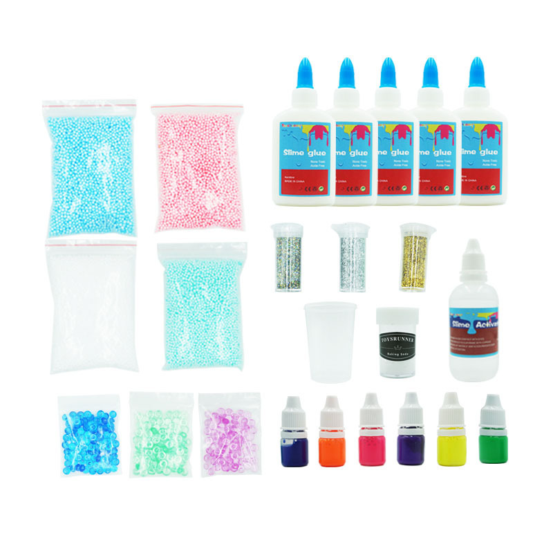 slime activator clear white glitter glow slime slices accessories diy toys slime kit set