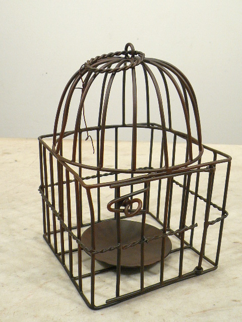 Multi Purpose Home Decor Black Square Iron Bird Cage