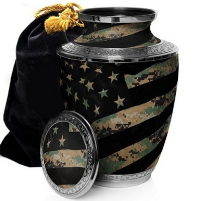 Navy Camouflage Cremation Urns for Human Ashes