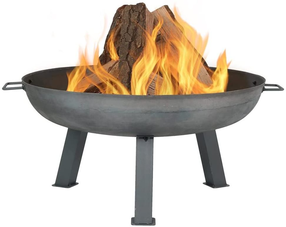 Unique Copper Paint Fire Pit Bowl with Iron Stand For Outdoor Decoration