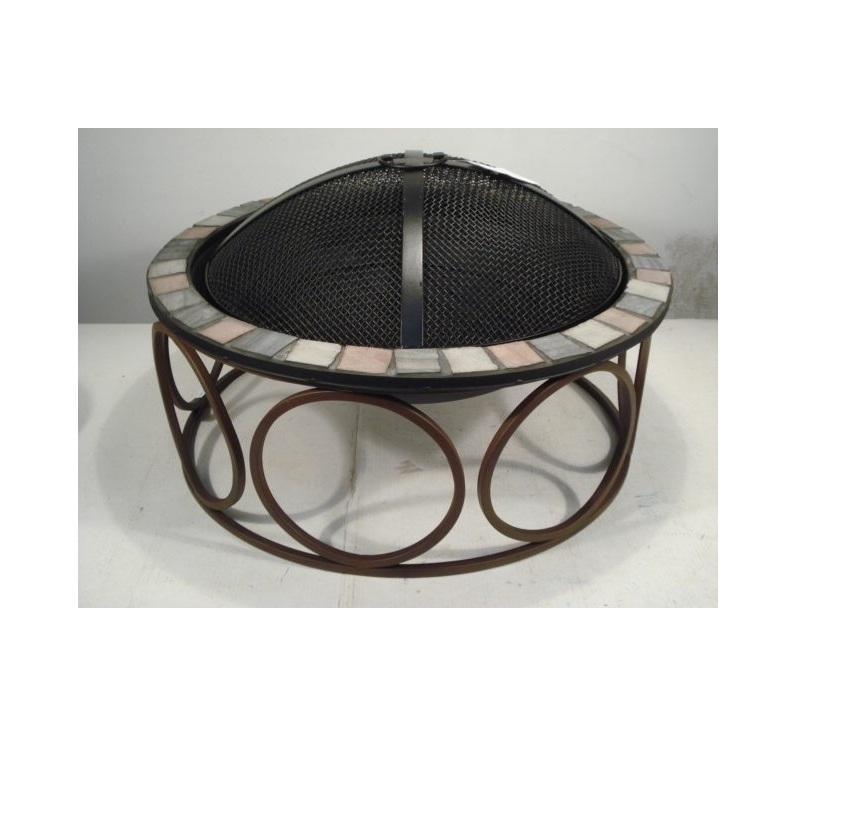 Premium Quality Iron Outdoor Fire Pit Bowl Round Large Outdoor Fire Pit Mosaic