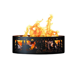 Portable Wood Burning New Upgrade High Temperature Modern Camping Resistant Metal Fire Pit Ring