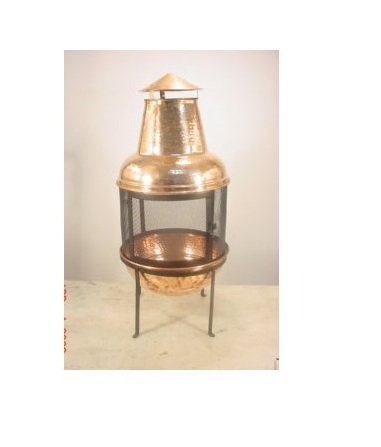 Unique Wood-Burning Copper Chiminea Fire Pit For Homes & Gardens Use