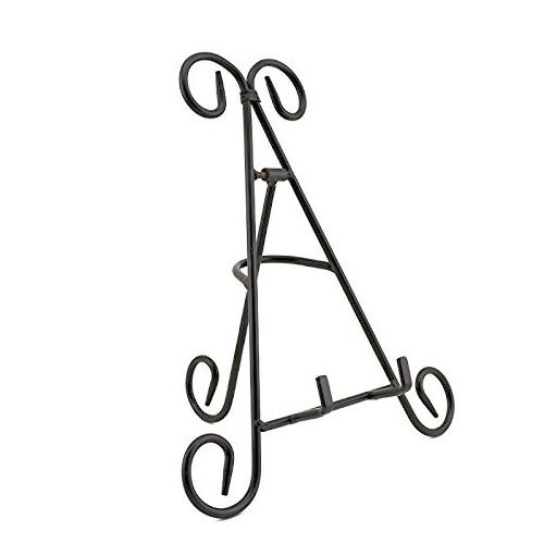 Tall Black Iron Display Stand Easel Holder for Cook Books, Plates, Pictures