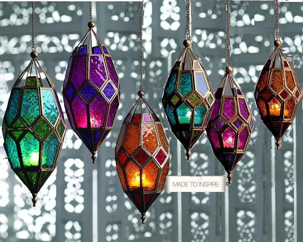 Moroccan Hanging Candle Tea Light Holders Lantern