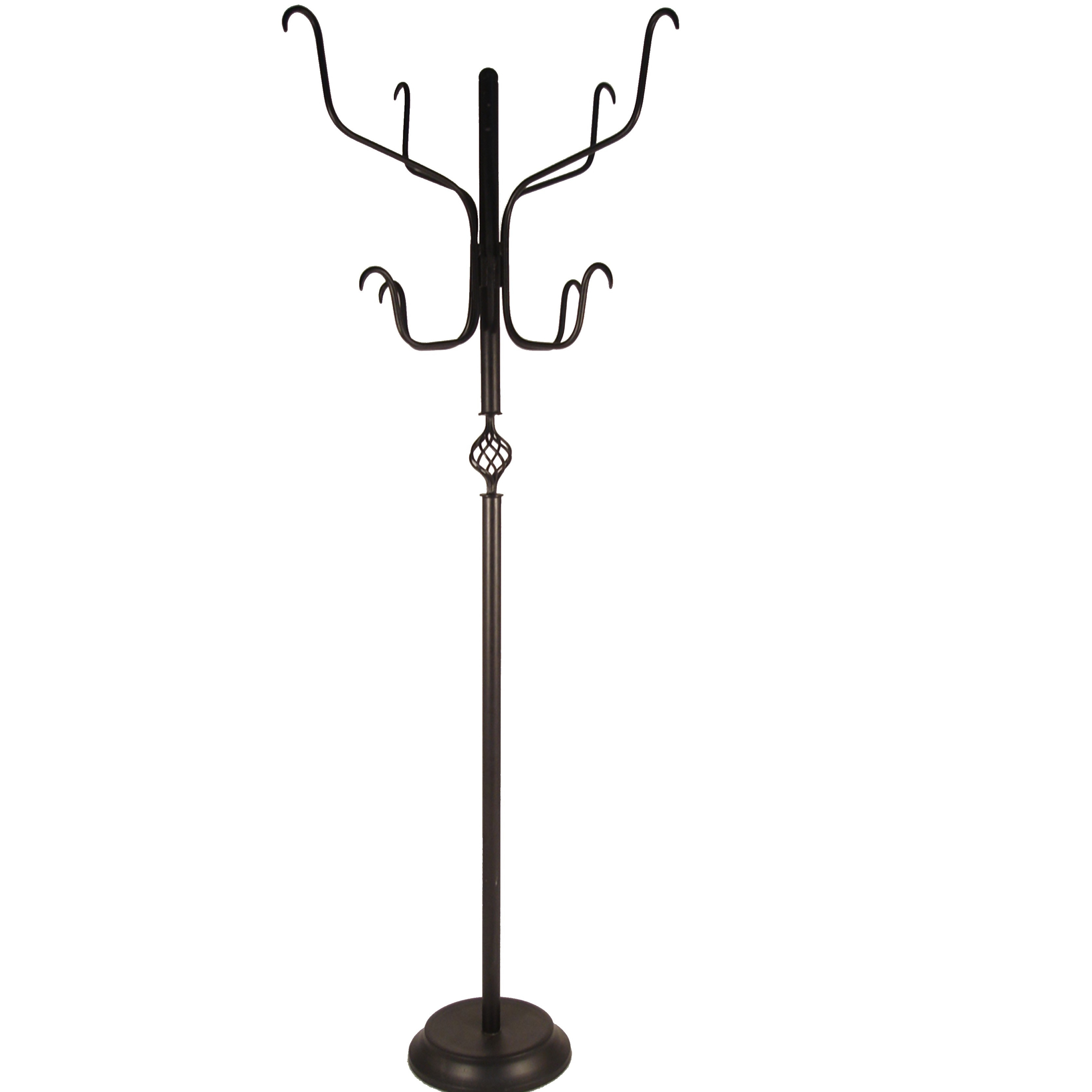 Multi-Hook Metal Coat Rack and Hat Tree Stand Hanger