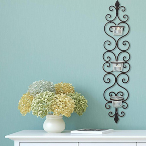 Wrought Iron Wall Candle Holders