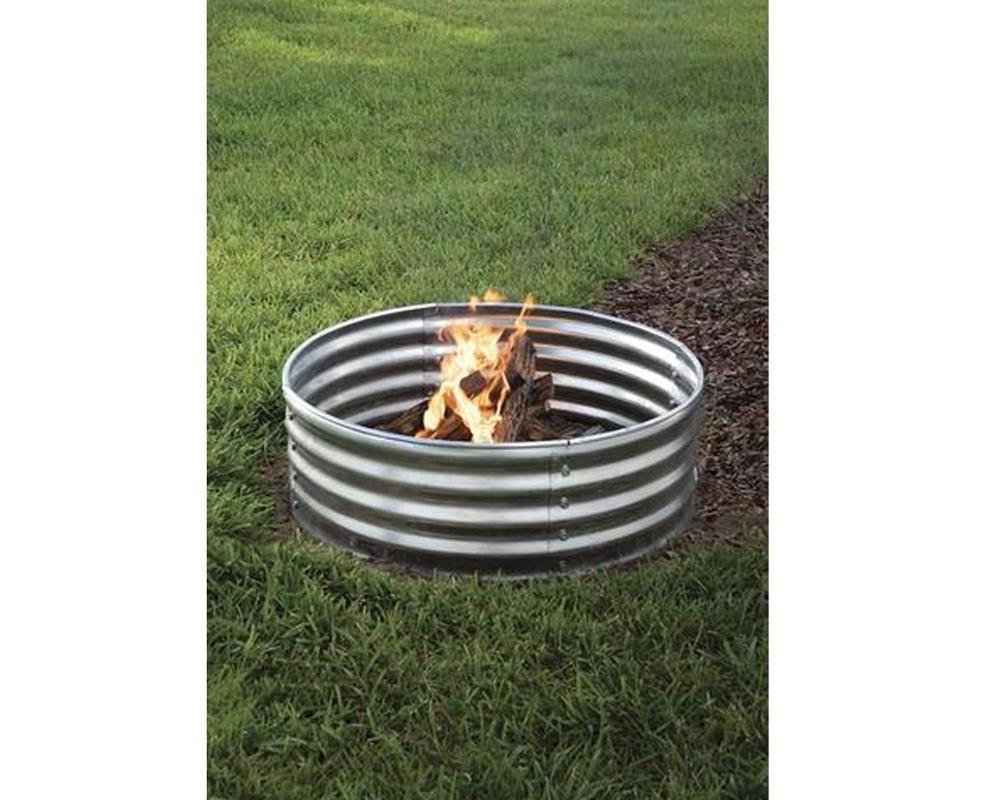 Round Galvanized Fire Pit Ring