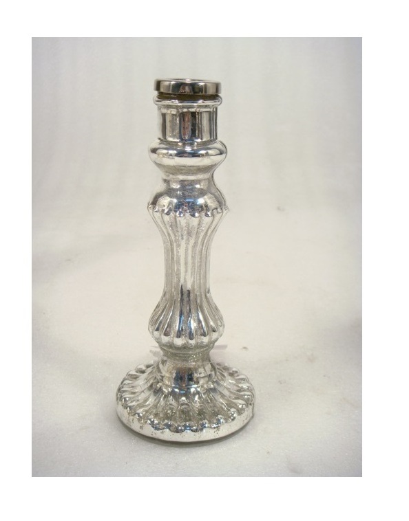 Antique Mercury Glass Candle Holders