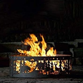 Portable Wood Burning New Upgrade High Temperature Modern Camping Resistant Metal Fire Pit Ring