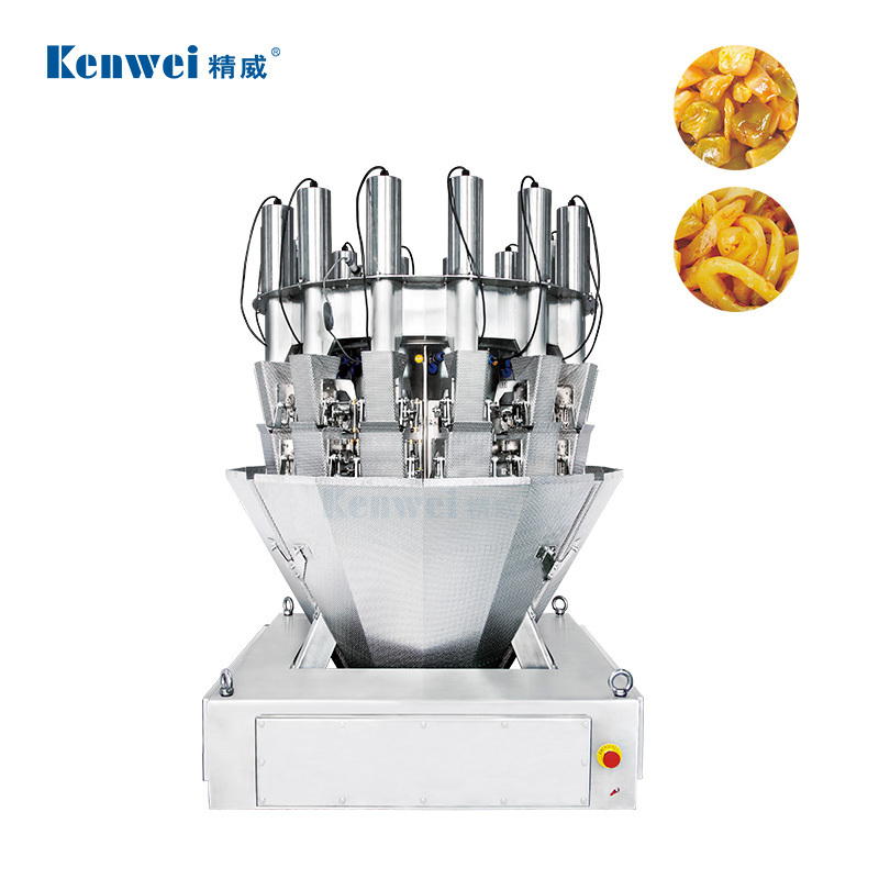 High-precision 14 Heads Vertical Single-screw Feeding Pickles Weigher screw packaging machine for automatic weighing pickles