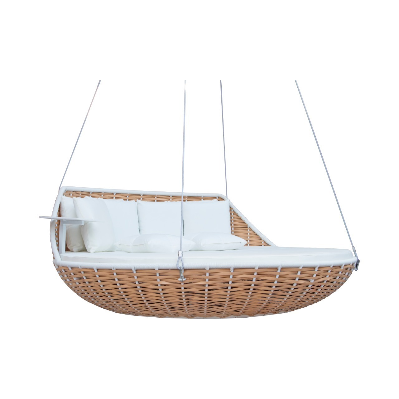 Good Quality Hanging Round Bed With rattan wicker Patio handwoven for Outdoor Bed Hanging Swing Garden