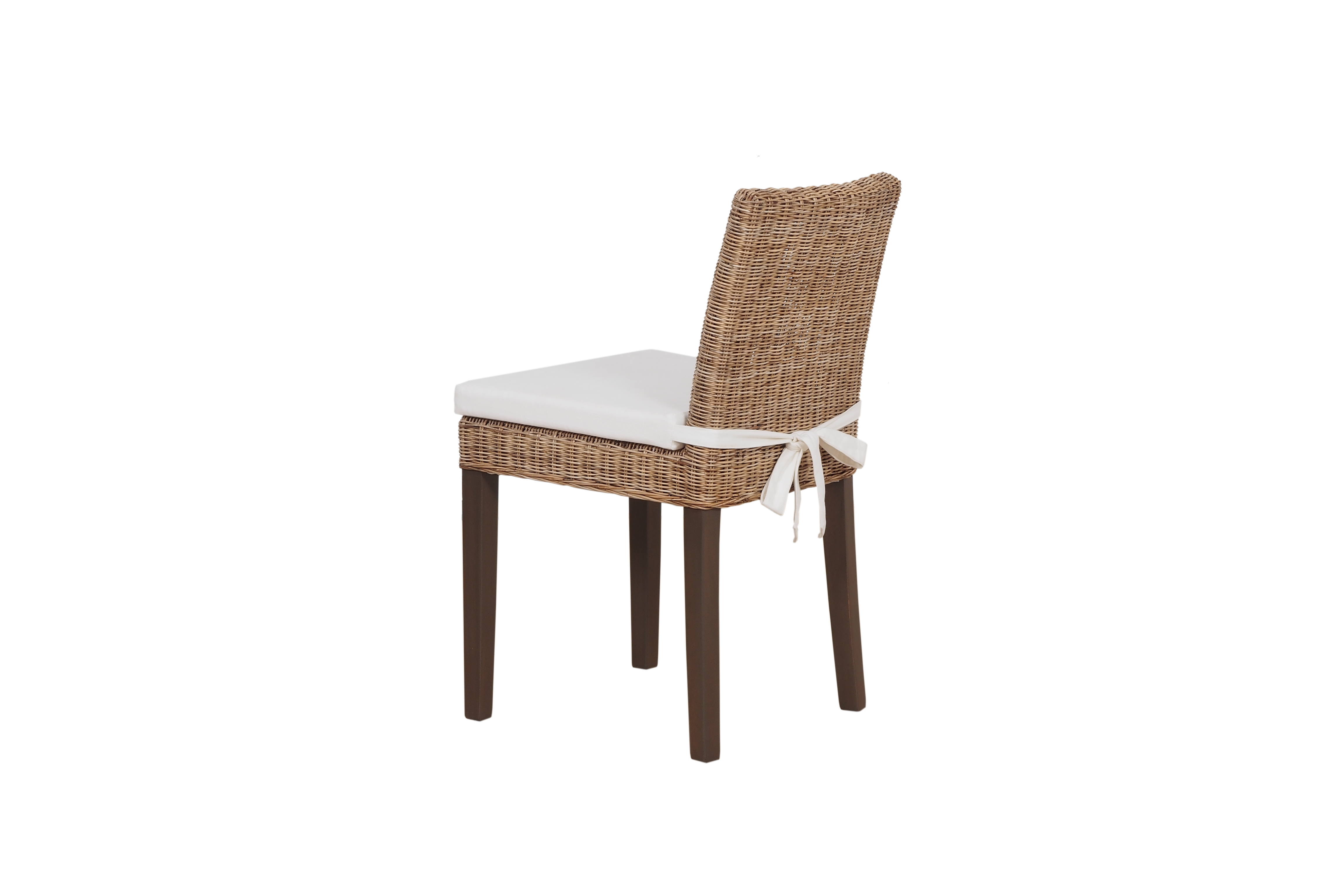 Patio Rattan Dining Chair with Cushions Outdoor Wicker Garden Lawn Chair