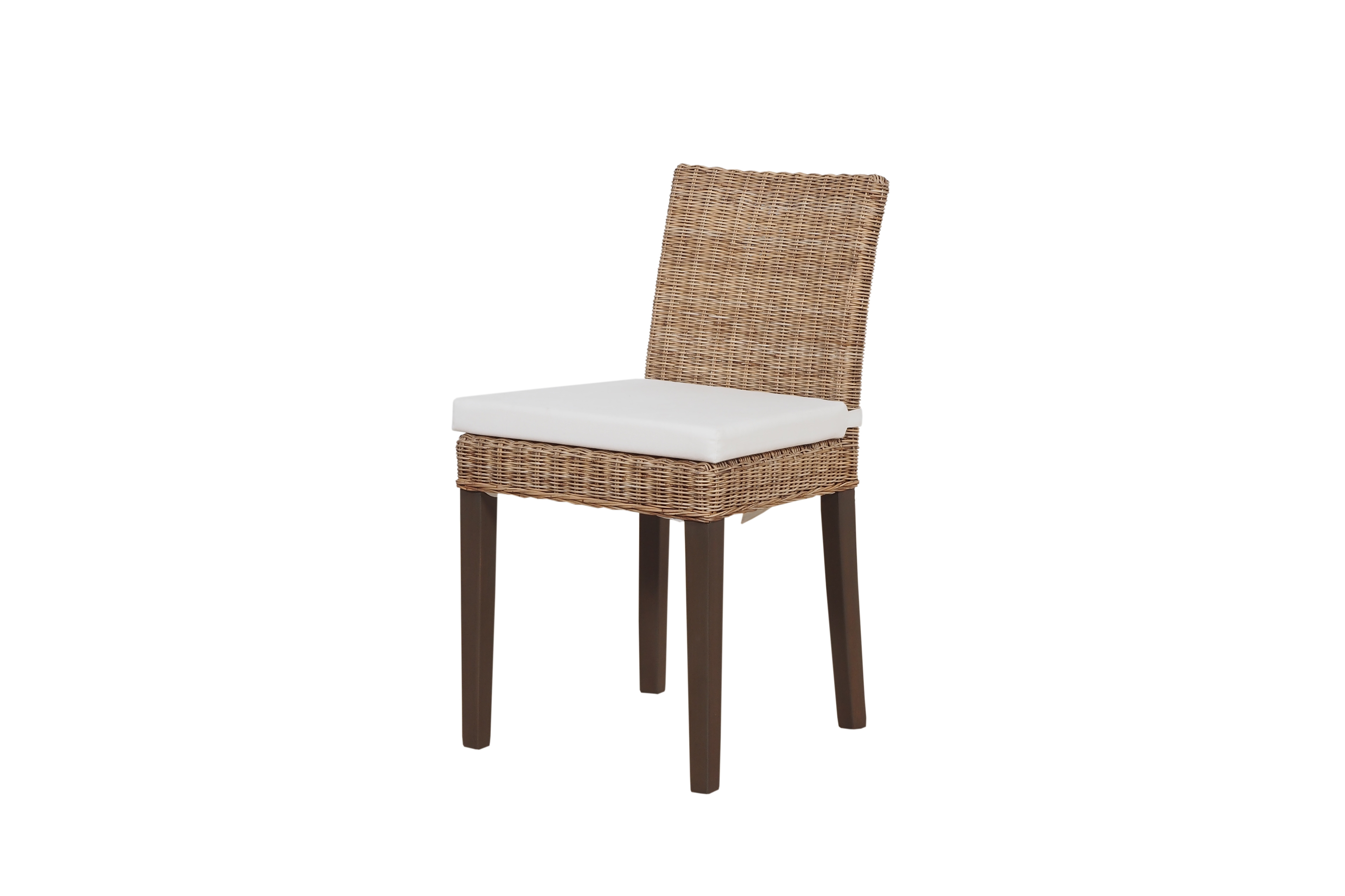 Patio Rattan Dining Chair with Cushions Outdoor Wicker Garden Lawn Chair