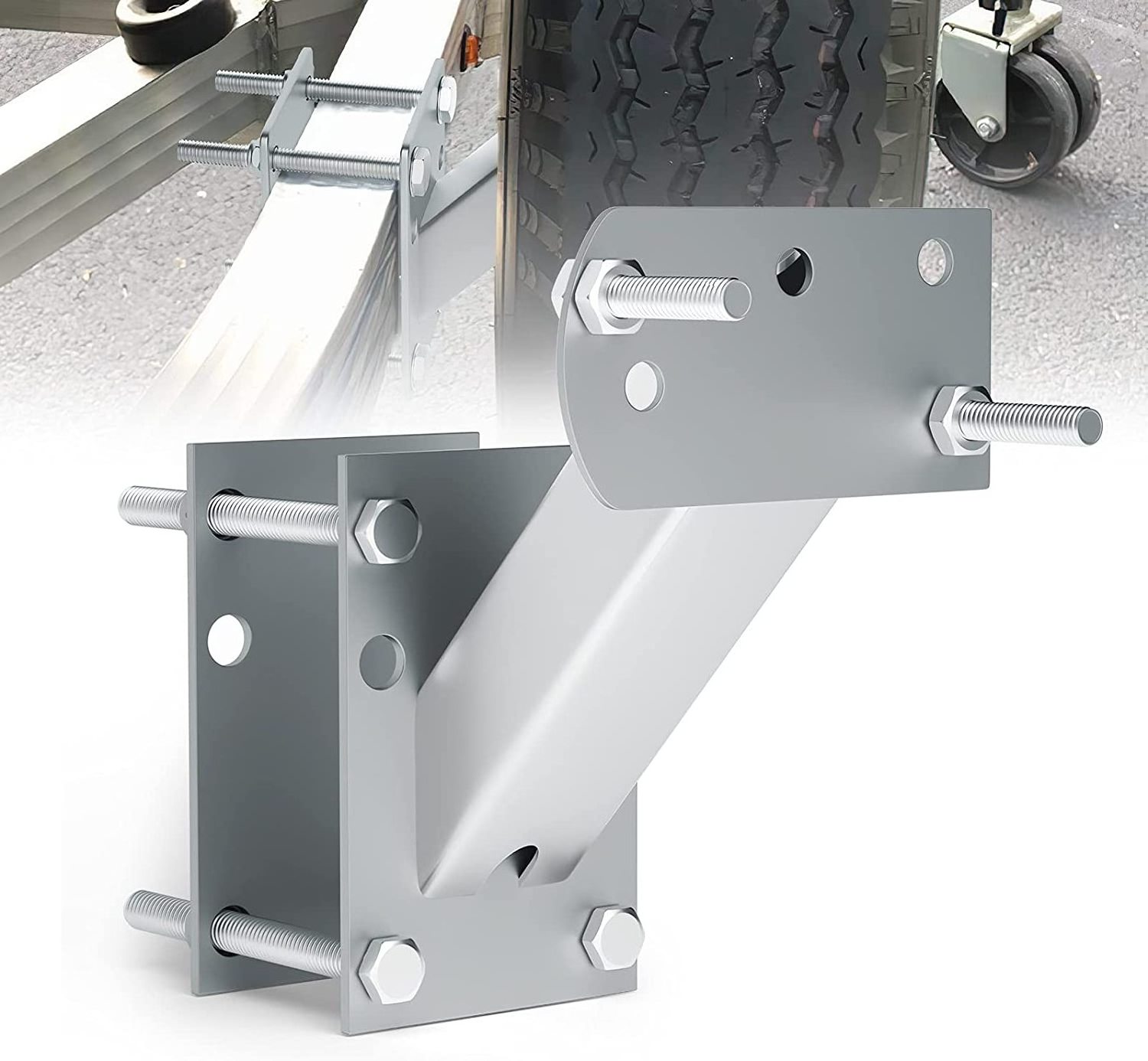 Easy to Install Spare Tire Mount, 120IBS Weight Capacity 4 & 5 Lugs Wheels Trailer Spare Tire Carriers