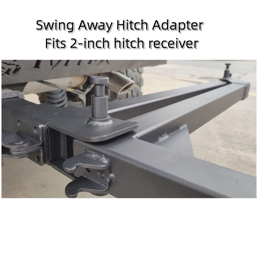 LUNSHUO Ride Swing Rack, with 90-Degree Swing Away Arm, 320 lbs Heavy Weight Capacity Fits 2-inch hitch receiver