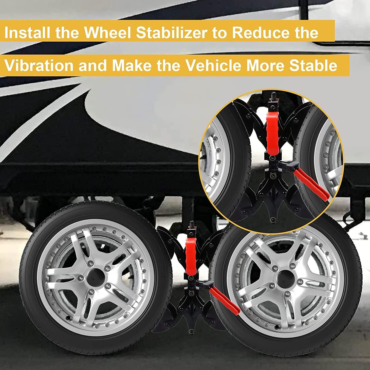 Rv Wheel Stabilizer X Chocks Wheel Stabilizer Scissor for Travel Trailers RV Campers Trucks RV Parts Accessories